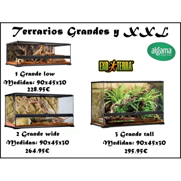 Resignación sostén ir de compras Terrario de Cristal Grandes y XXL - Exo Terra | Animales exóticos |  Mascotas Algama